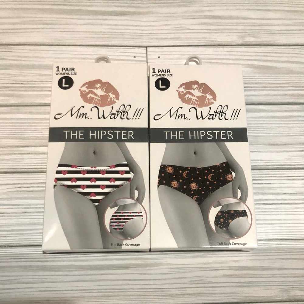 Mm..Wahh!!! The Hipster Women’s Underwear Briefs. Size: Large (Set of 2)